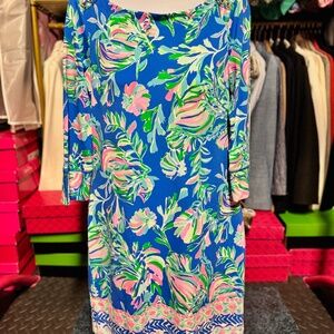 Lilly Pulitzer Sophie Dress - Blue Flare Fancy Fins (Size XS)